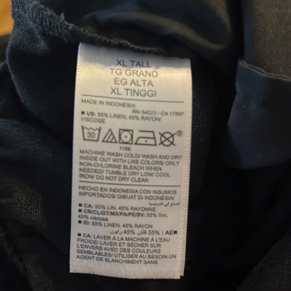 Old navy women’s linen blend high rise wide leg pants size xlarge tall . - Picture 8 of 9